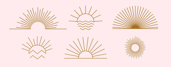 Sun logo design templates