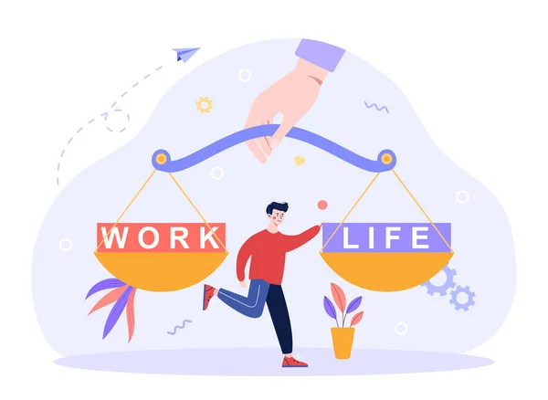 Balance de la vida laboral — Archivo Imágenes Vectoriales