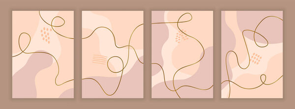 Set of stylish templates with line