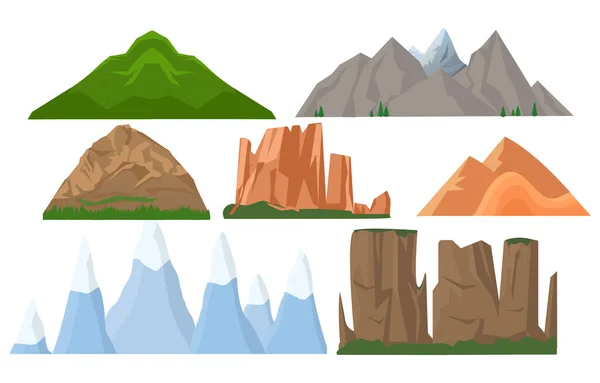 Majestuosas montañas establecidas — Vector de stock