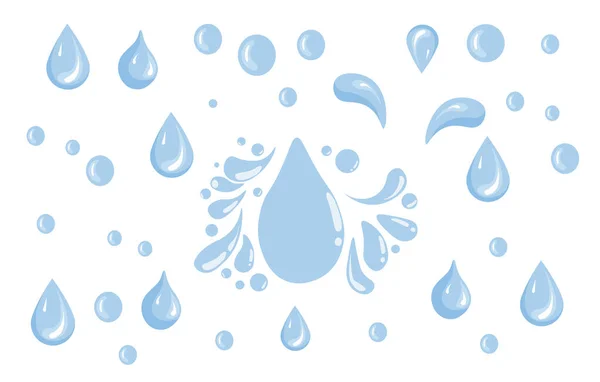 Concept de goutte d'eau bleue — Image vectorielle