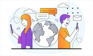 Sosyal ağlar konsepti aracılığıyla iletişim