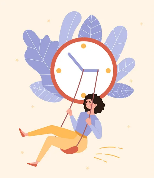 Time for yourself concept — Stock Vector