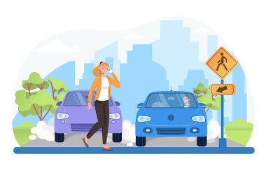 Yaya geçidi kavşağında yaya geçidi.