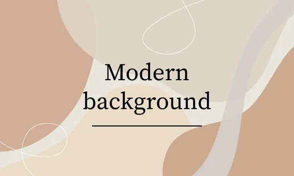 Stilvolle Vorlagen für Pastellmode mit abstrakten Formen und Linien in Nudefarben — Stockvektor