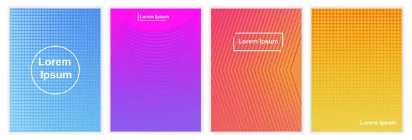 Set von minimalen, farbenfrohen Cover-Design-Vorlagen — Stockvektor
