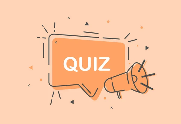 Leuke quiz symbool op pastel oranje achtergrond — Stockvector