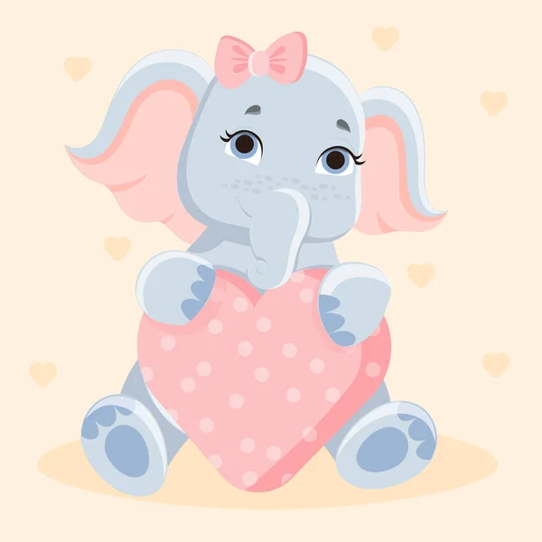 Elefante bebé lindo — Vector de stock