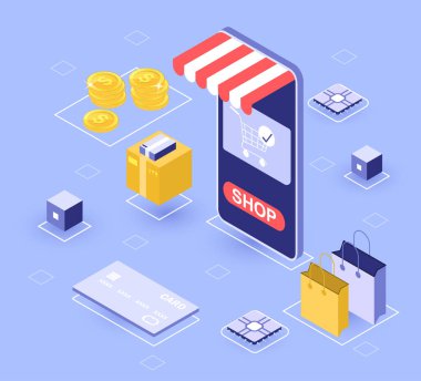 Çevrimiçi alışveriş kavramı