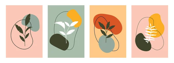 Set di arte botanica — Vettoriale Stock