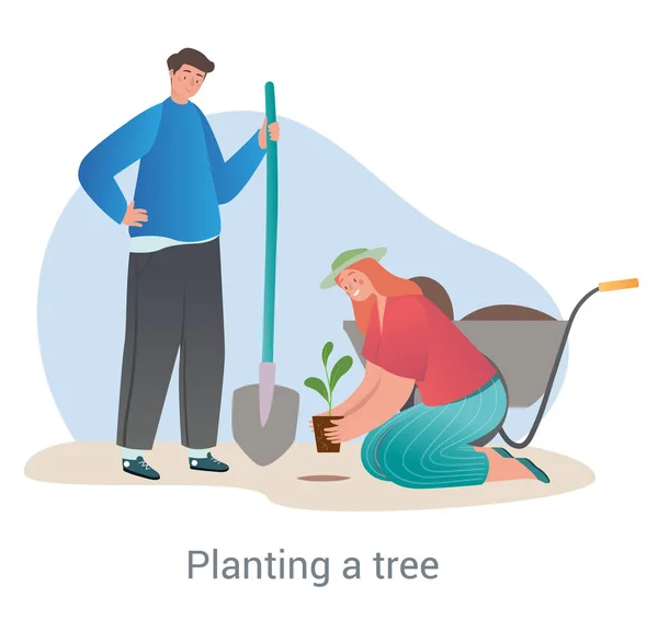 Plantar concepto de árbol — Archivo Imágenes Vectoriales