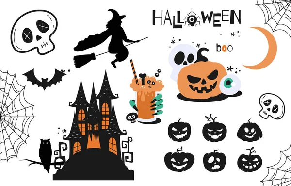 Halloween element set — Stock Vector