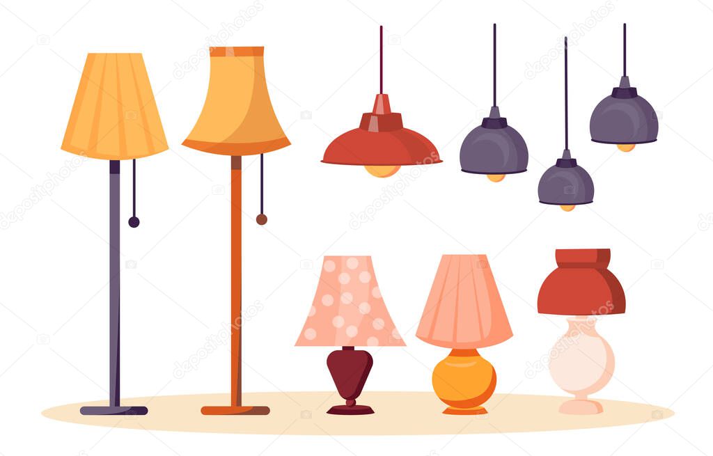 Lamps and chandeliers collection