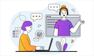 Video konferansı konsepti