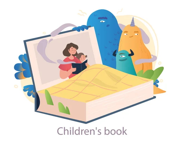 Concepto de libros para niños — Vector de stock