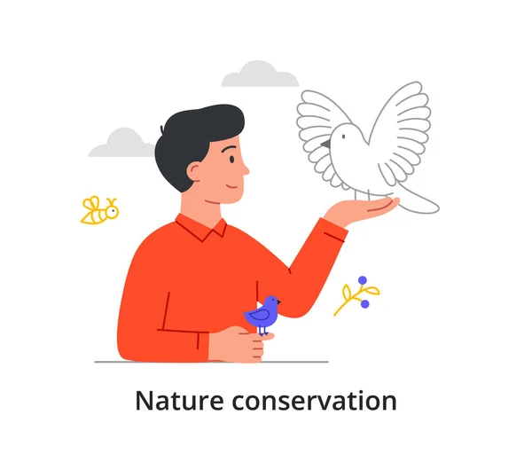 Koncepce ochrany přírody — Stockový vektor