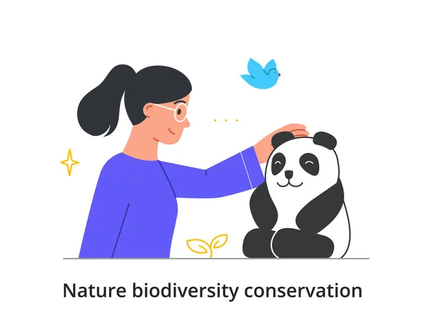 Skydd av naturens biologiska mångfald — Stock vektor
