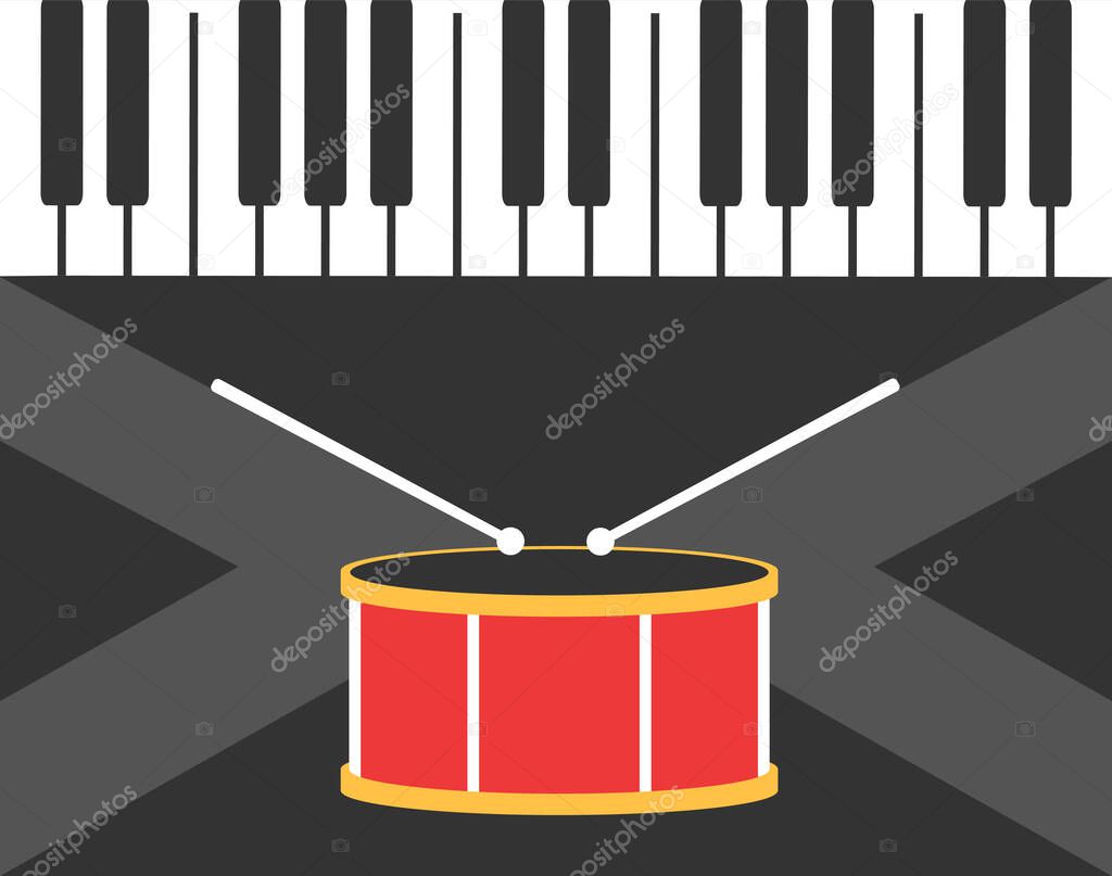 Drum and piano