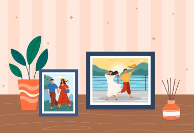 Tablonun üzerindeki çerçeveli fotoğraf