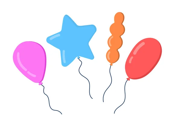 Doğum günü için balon koleksiyonu — Stok Vektör