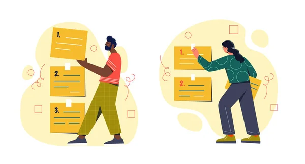 Ilustración abstracta que representa la priorización y la organización simple de las tareas diarias