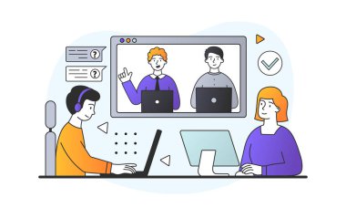 Video bağlantısı üzerinden çevrimiçi toplantı