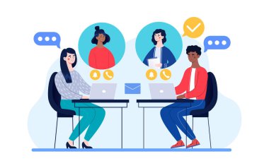 Video konferansı çevrimiçi kavramı