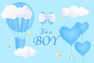 Üzerinde açık mavi arkaplan yazan şirin bir kartpostal şablonu.