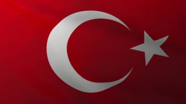 Hindi Bayrağı dokusu. Türkiye 'nin ulusal bayrağını sallayan tam ekran videosu. Vatanseverlik ve spor etkinlikleri için kusursuz bir tasarım. 3B canlandırma döngüsü canlandırılmış arkaplan