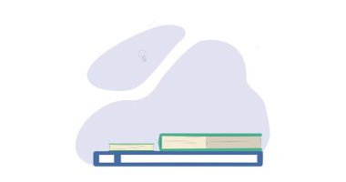 Eğitim ve kendini beğenmişlik. Ofis çalışanları ve girişimcilerle birlikte kitap yığınının yanında afiş taşımak. Mesleki gelişim ve kariyer gelişimi hakkında bilgi edinmek. Düz grafik çizgi film