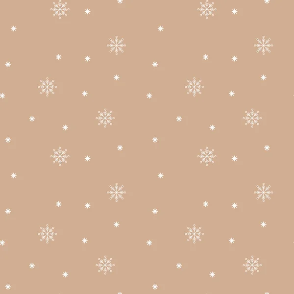 Vintersömlöst mönster med snöflingor — Stock vektor