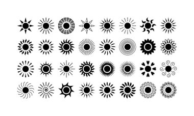 Güneş simgeleri koleksiyonu