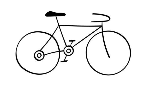 単純な手描きのスタイルで自転車 — ストックベクタ