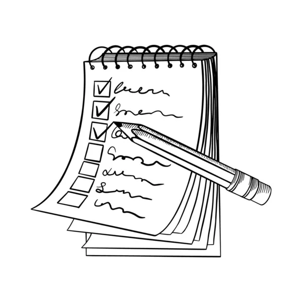 Kalemle birlikte kağıt defter