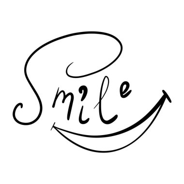 Komik bir yüze benzeyen bir gülücük.