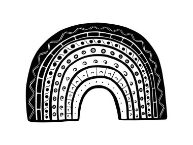 Desenli el çizimi gökkuşağı