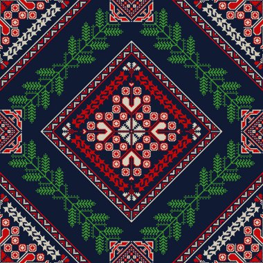 Romen vektör deseni geleneksel nakışlardan esinlenildi