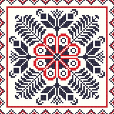 Romen vektör deseni geleneksel nakışlardan esinlenildi