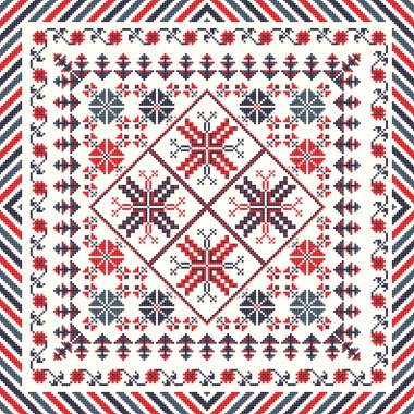 Romanian vector pattern inspired from traditional embroidery clipart