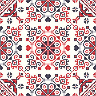 Romen vektör deseni geleneksel nakışlardan esinlenildi