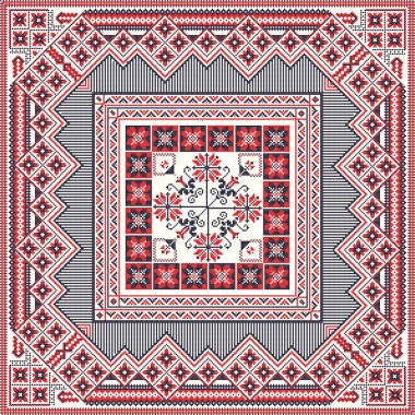 Romen vektör deseni geleneksel nakışlardan esinlenildi