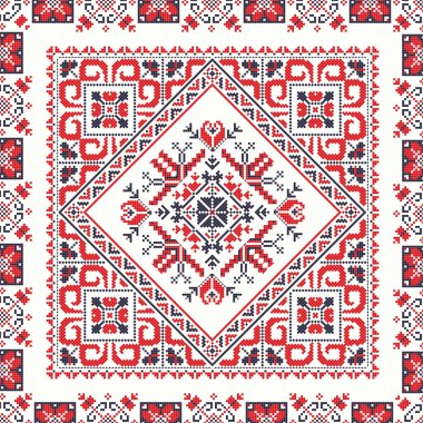 Romen vektör deseni geleneksel nakışlardan esinlenildi