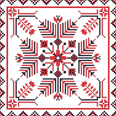 Romen vektör deseni geleneksel nakışlardan esinlenildi