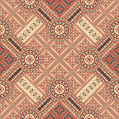 Romen vektör deseni geleneksel nakışlardan esinlenildi