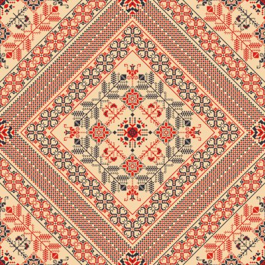 Romen vektör deseni geleneksel nakışlardan esinlenildi