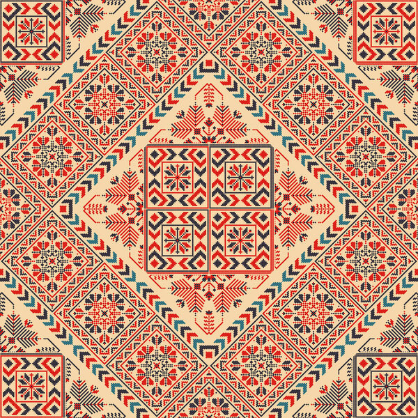 Румынский векторный узор, вдохновленный традиционной вышивкой