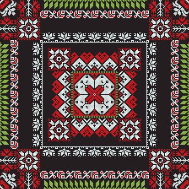 Romen vektör deseni geleneksel nakışlardan esinlenildi