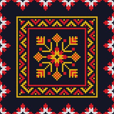 Romen vektör deseni geleneksel nakışlardan esinlenildi