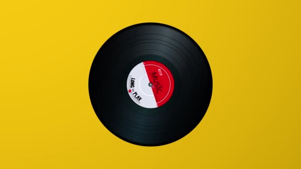 Vinyl record animation — Stock Video