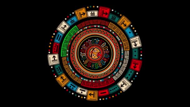 Animación del calendario maya — Vídeo de stock